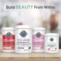 Garden of Life Collagen Greens gluten-free non-GMO certifications badge.