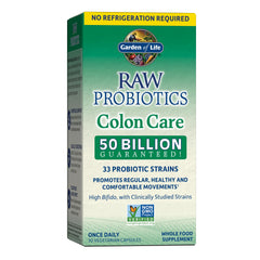 Garden of Life Colon Care bottle front for daily digestive support.