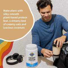 Dry powder of Garden of Life Creamy Plant Protein Vanilla Cookie