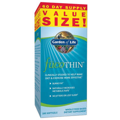 Garden of Life fucoThin bottle front with softgels for natural fat burning support