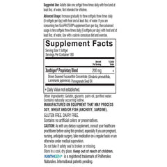 Garden of Life fucoThin ingredients panel showing fucoxanthin from brown seaweed with pomegranate oil