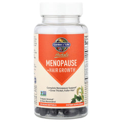 Garden of Life Herbals Non-GMO Gluten-Free vegan label signals clean menopause support.