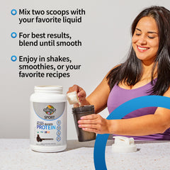 Garden of Life NSF Sport label on packaging assures clean sport nutrition