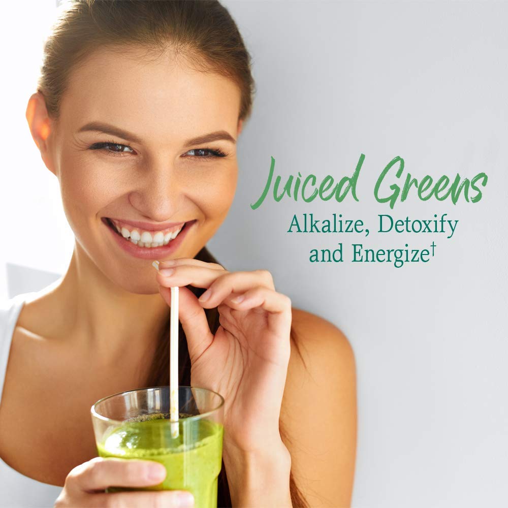 Garden of Life Organic Greens label closeup highlights certifications and ingredients.