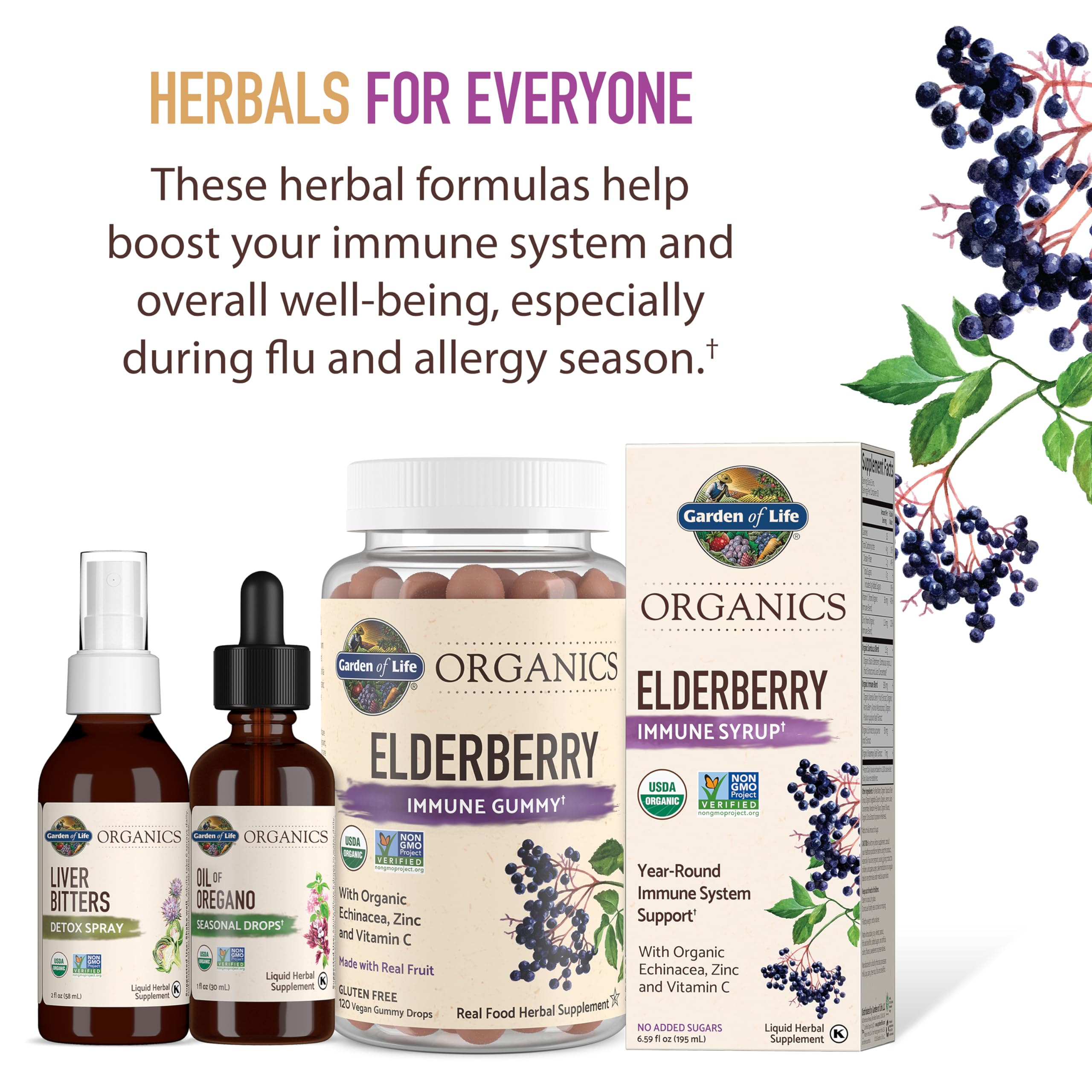 Garden of Life Organics Elderberry Gummies close-up texture shows soft chewiness.