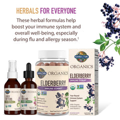Garden of Life Organics Elderberry Gummies close-up texture shows soft chewiness.
