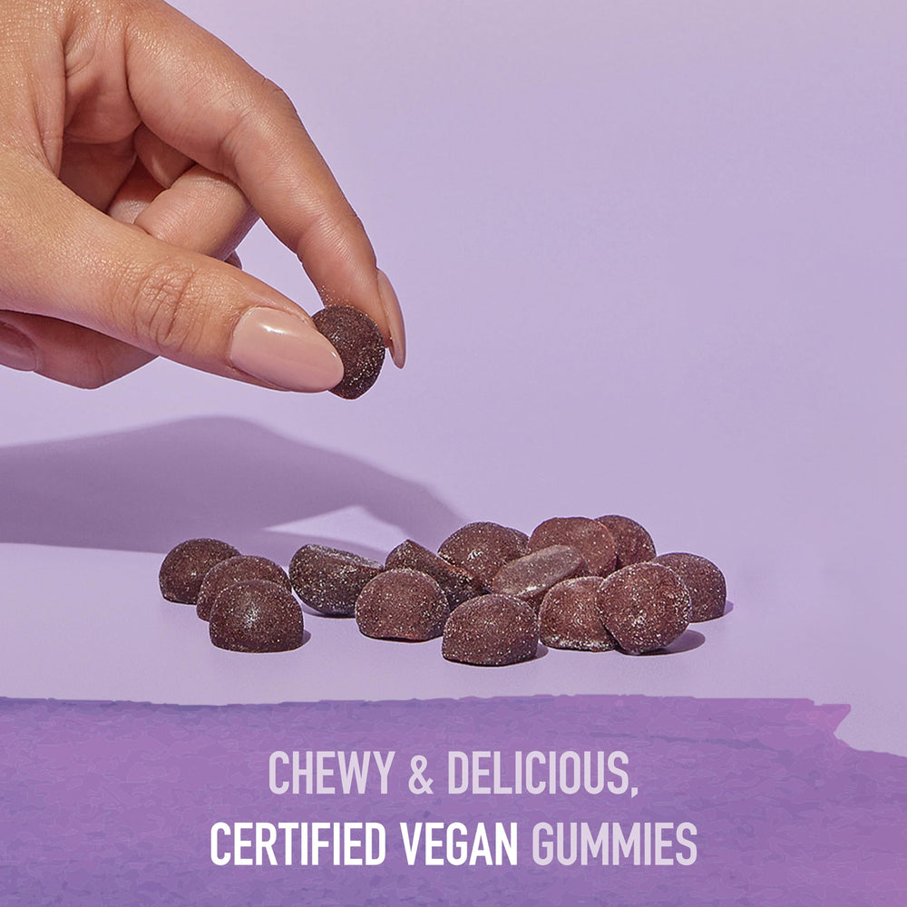 Garden of Life Organics Elderberry Gummies gluten-free and vegan label visible on packaging.
