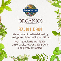 Garden of Life Organics Elderberry Gummies packaging on shelf emphasizes plant-based ingredients.