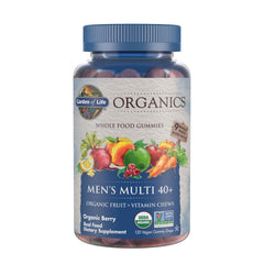 Garden of Life Organics Men 40+ Multi Gummies berry bottle for daily nutrition