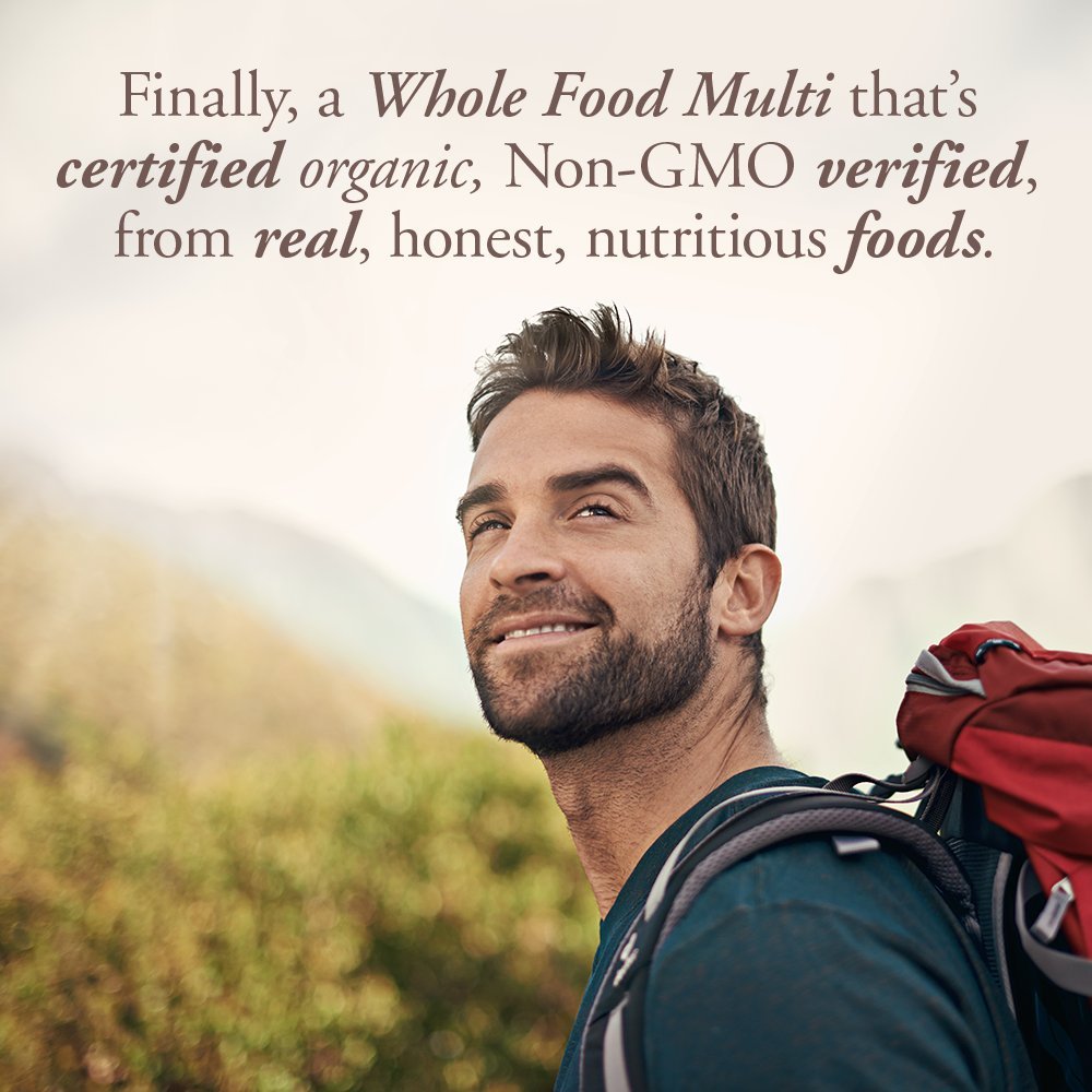 Garden of Life Organics Men's Multi ingredients real-food blend supports wholesome nutrition