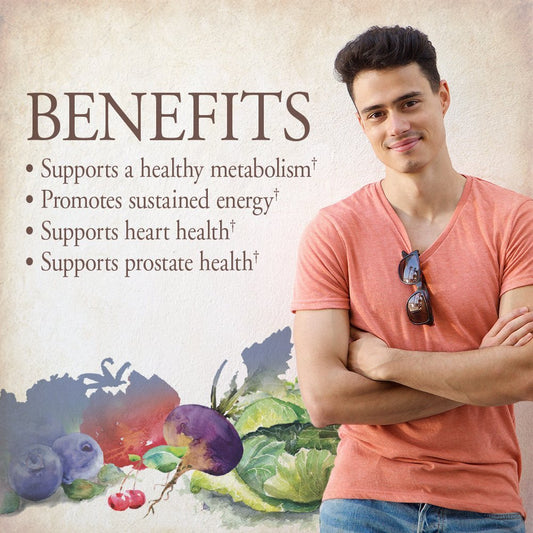 Garden of Life Organics Men's Multi tablets for everyday vitality and balanced nutrition