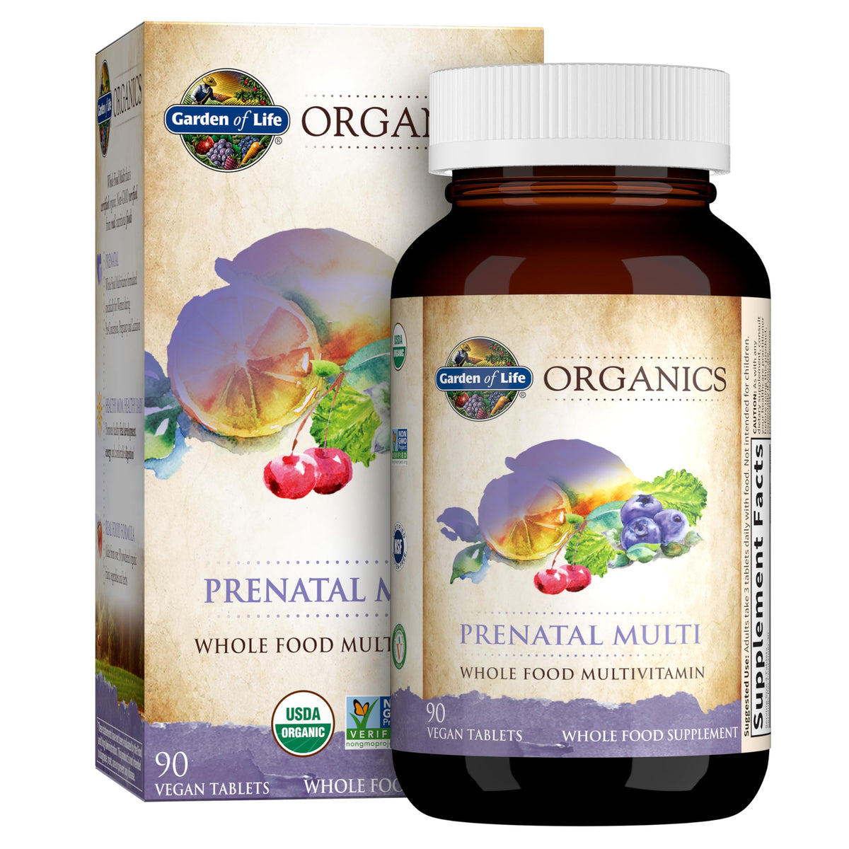 Garden of Life Organics Prenatal Multi bottle—organic prenatal nutrition for mom