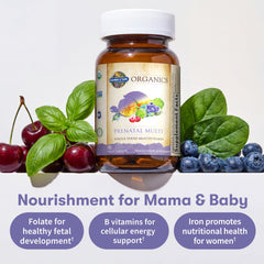 Garden of Life Organics Prenatal Multi stomach-soothing blend—ginger and peppermint to ease nausea