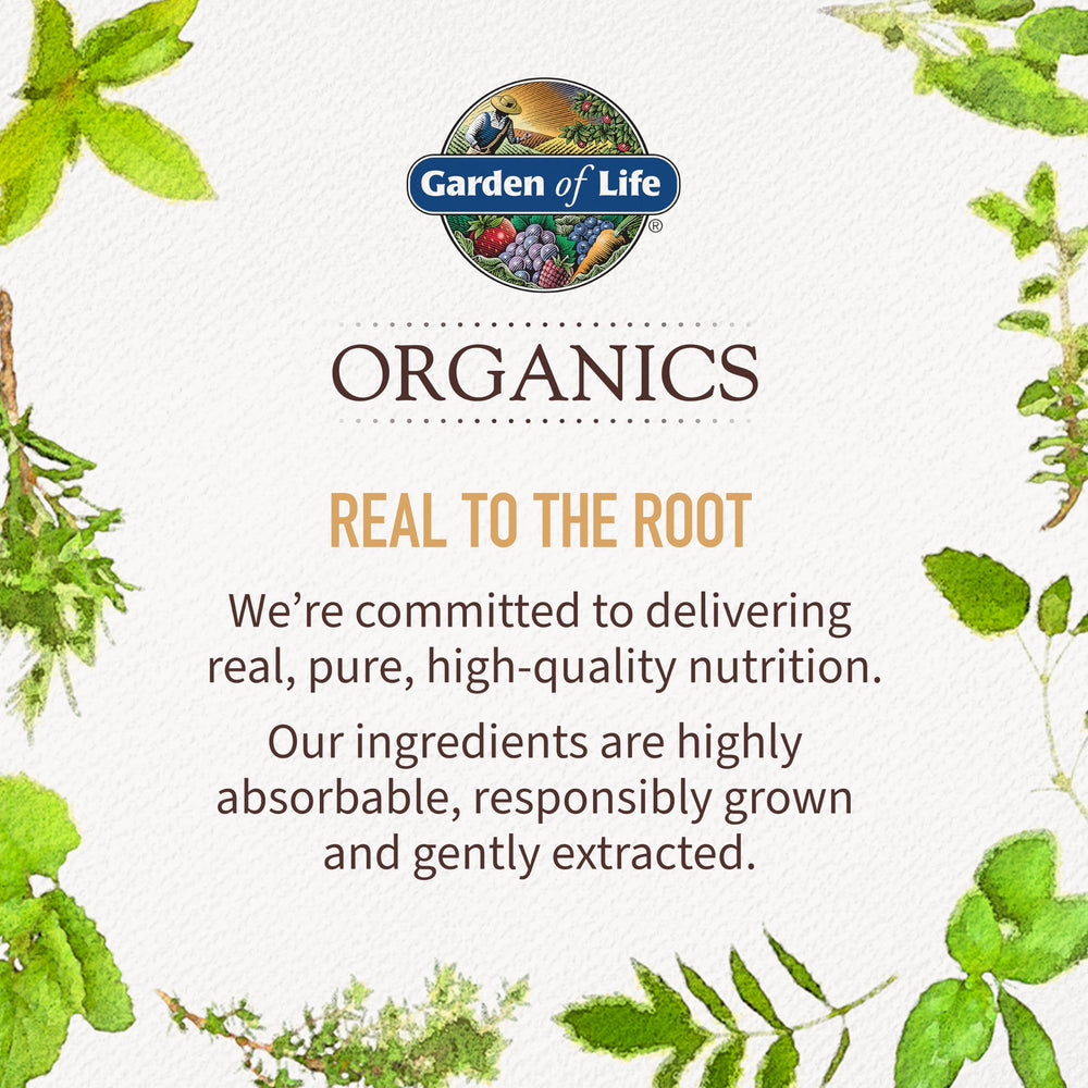 Garden of Life Organics prenatal iron notes non-constipating iron details.