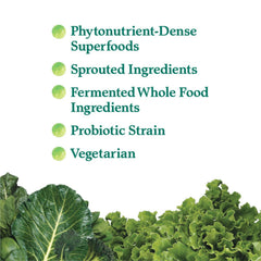Garden of Life Perfect Food green powder jar for easy mixing into smoothies