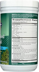 Garden of Life Perfect Food Powder setup for a fruit juice blend.