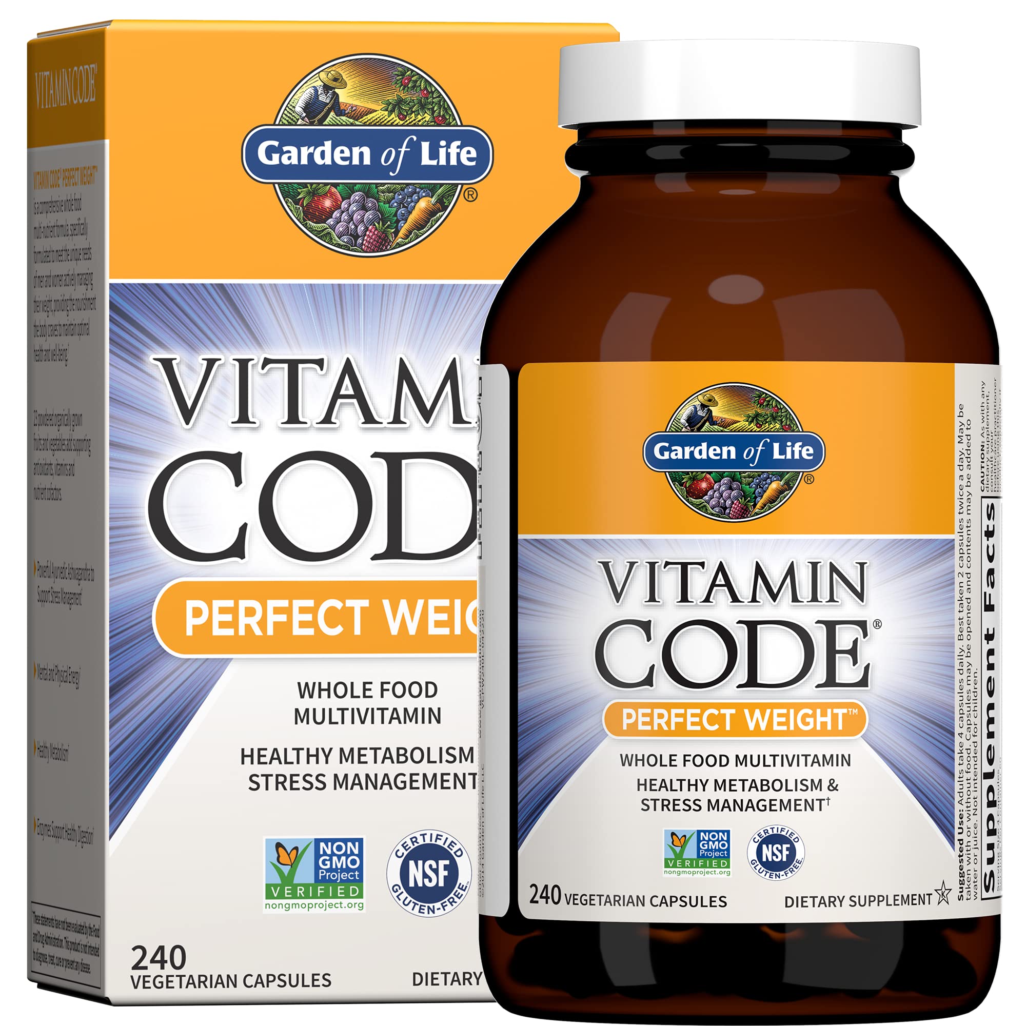 Garden of Life Perfect Weight bottle for daily use on-the-go weight support