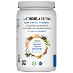 Garden of Life plant-based protein with oat milk, organic ingredients