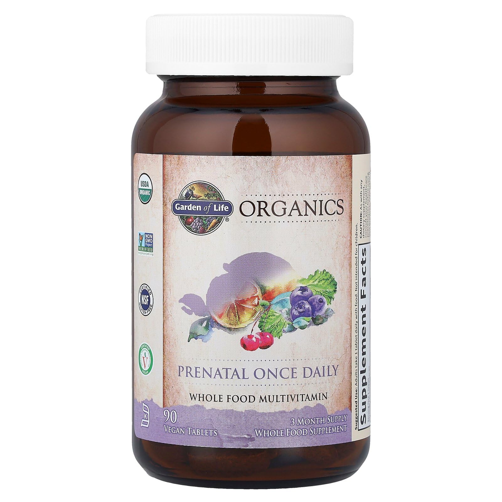 Garden of Life Prenatal folate from organic lemon peel supports daily nutrition