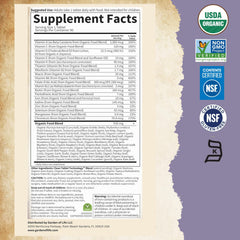 Garden of Life Prenatal organic certifications highlight organic vegan status