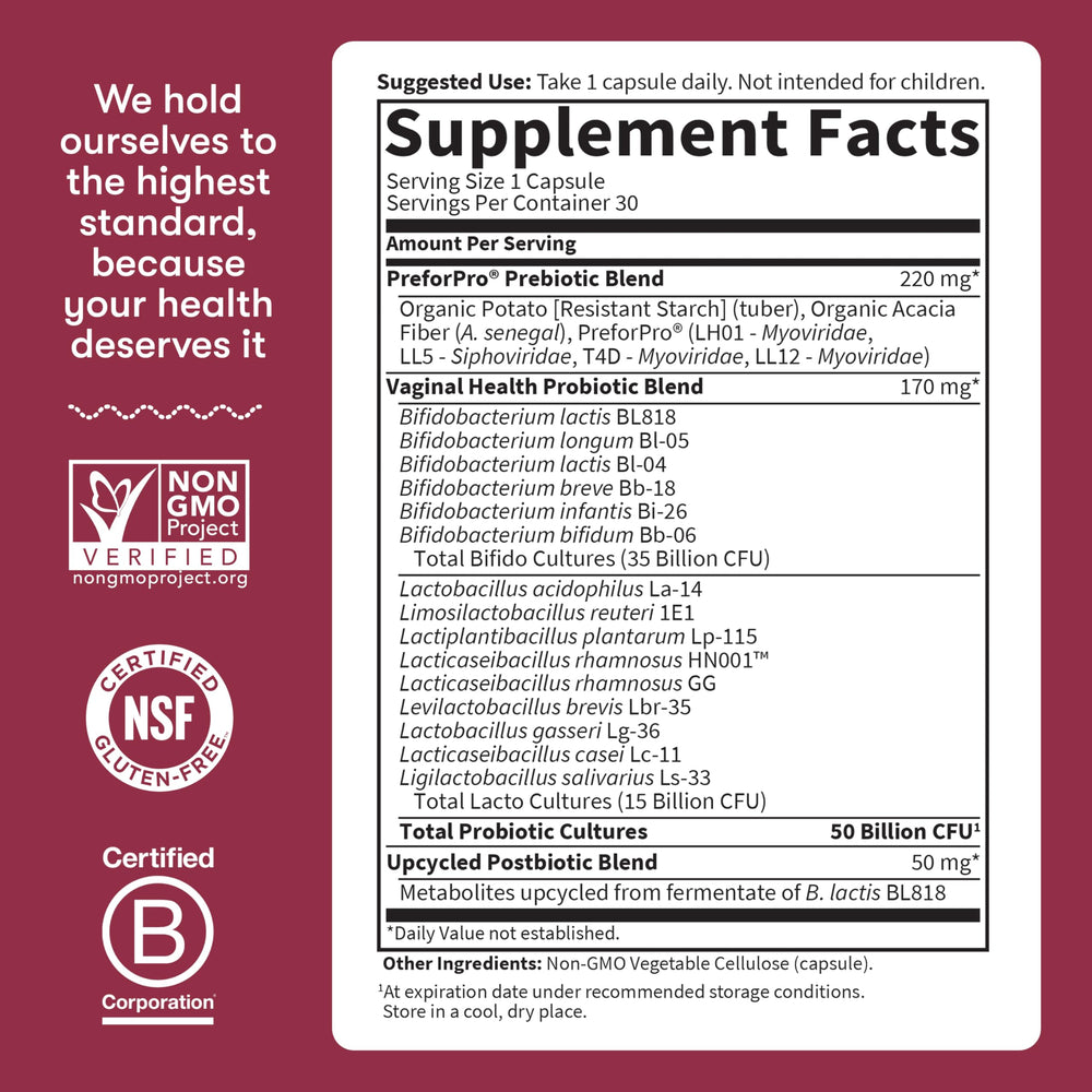 Garden of Life probiotic blend image communicates digestive and immune balance