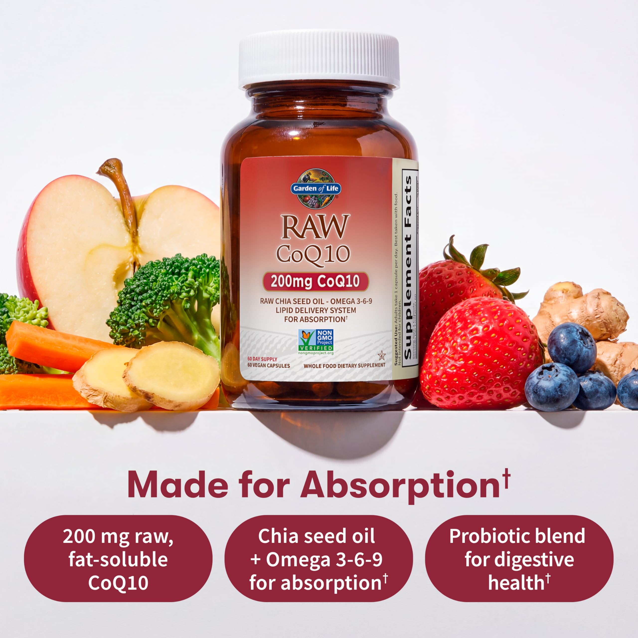 Garden of Life probiotic and chia oil blend aids digestion.