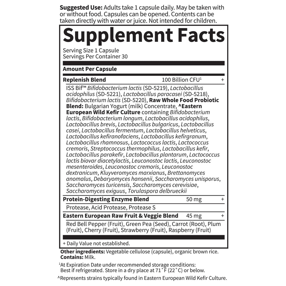 Garden of Life Raw Probiotics capsules closeup ready for daily use