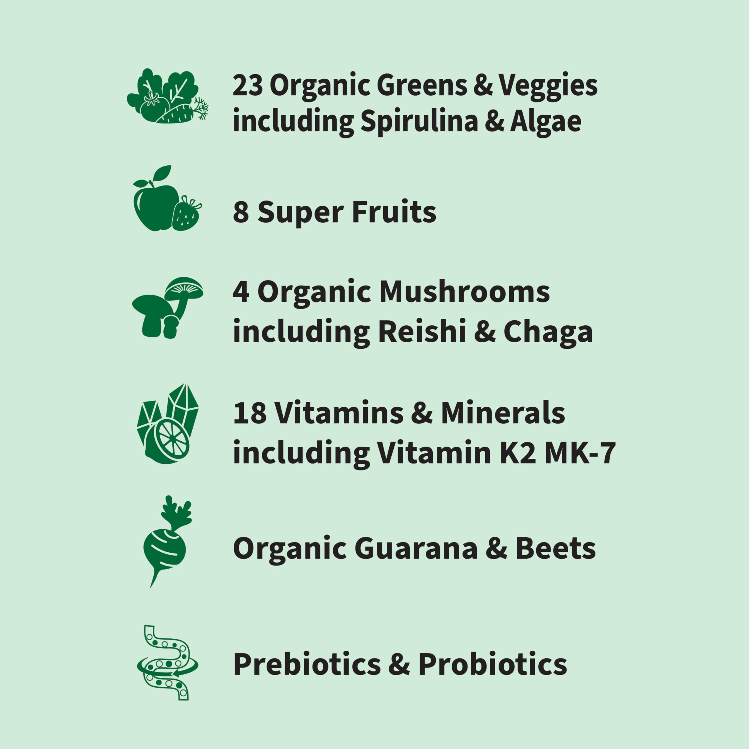 Garden of Life SPORT Organic Greens smoothie-ready mix blends easily for mornings