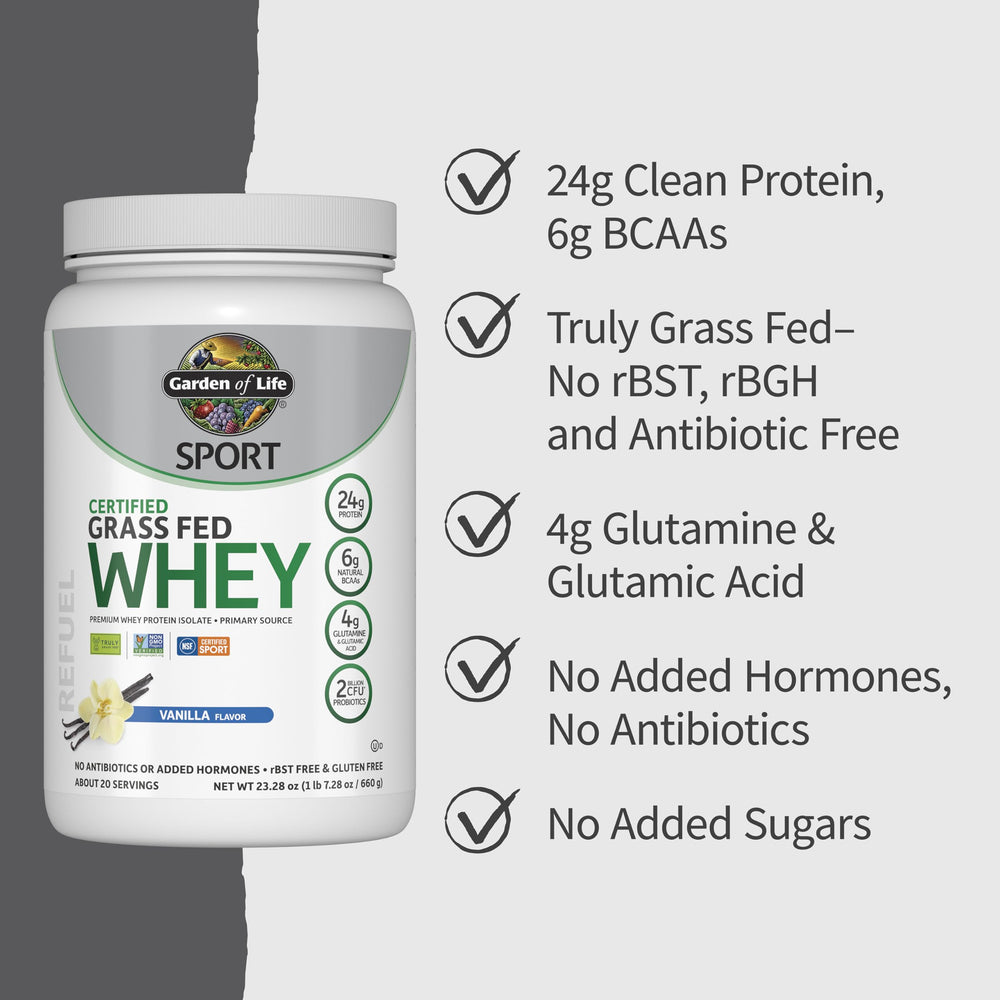 NSF for Sport and gluten-free badges on packaging