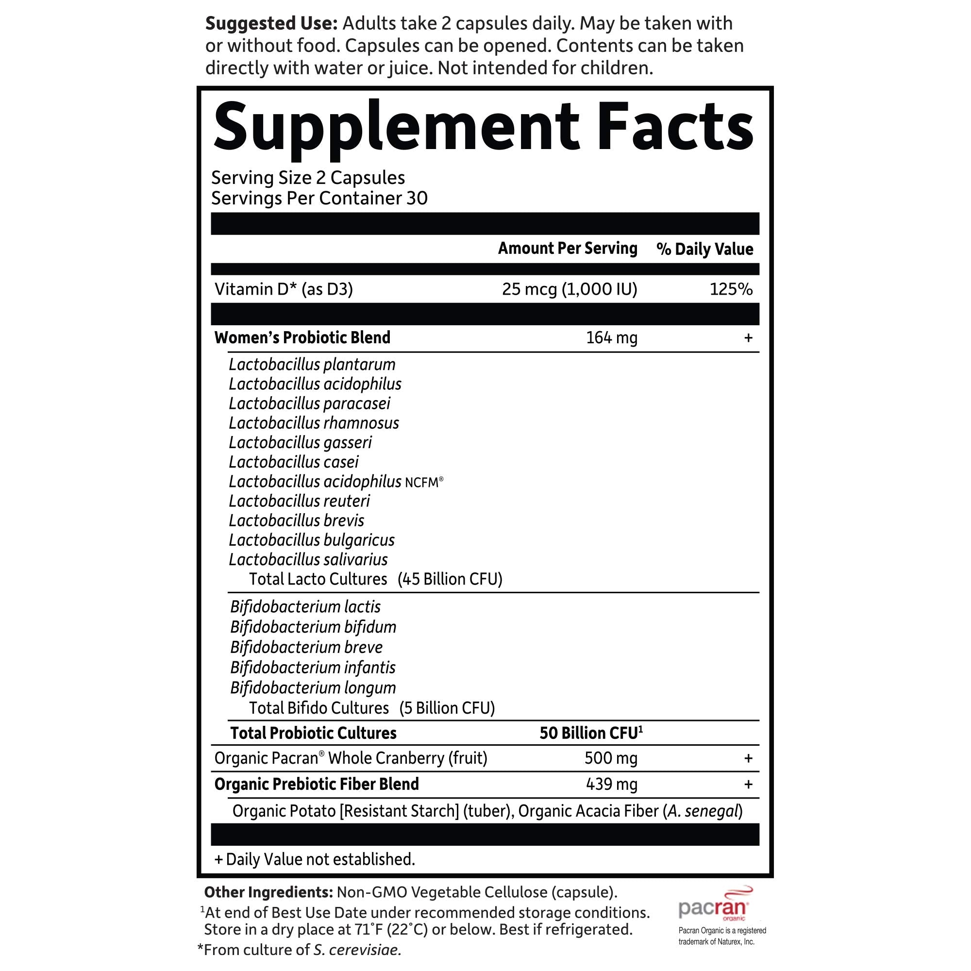 Garden of Life Urinary Tract+ gluten-free mark highlights allergy-friendly probiotic option