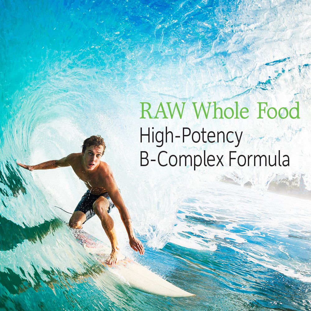 Garden of Life Vitamin B Complex front of packaging highlighting energy and metabolism