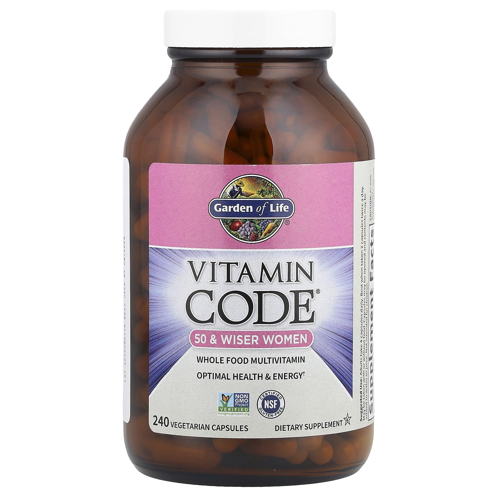 Vitamin Code 50+ Women probiotics and enzymes aid digestion.