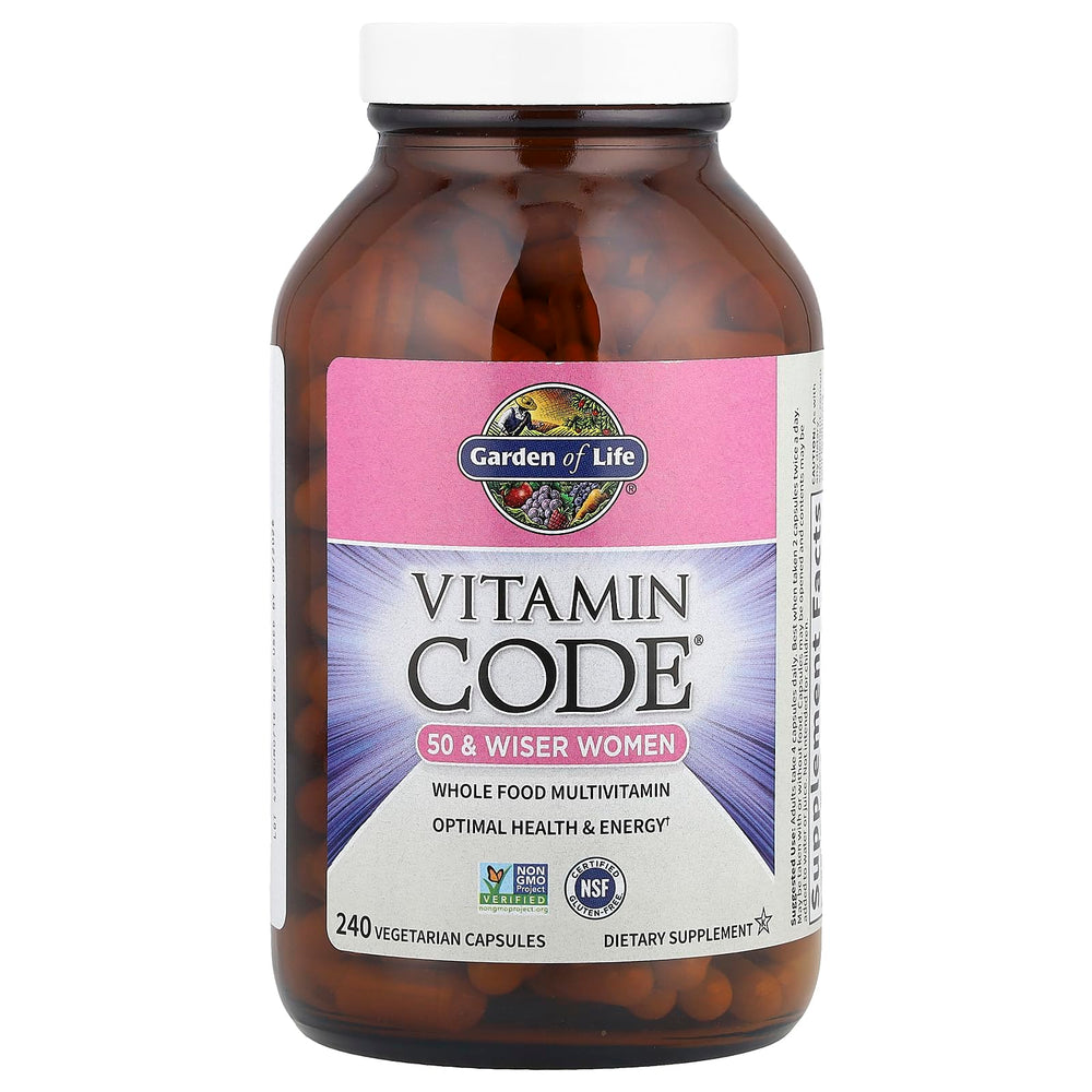 Vitamin Code 50+ Women probiotics and enzymes aid digestion.