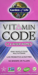 Garden of Life Vitamin Code 50 Wiser Women’s Multi bottle supports daily energy and vitality.