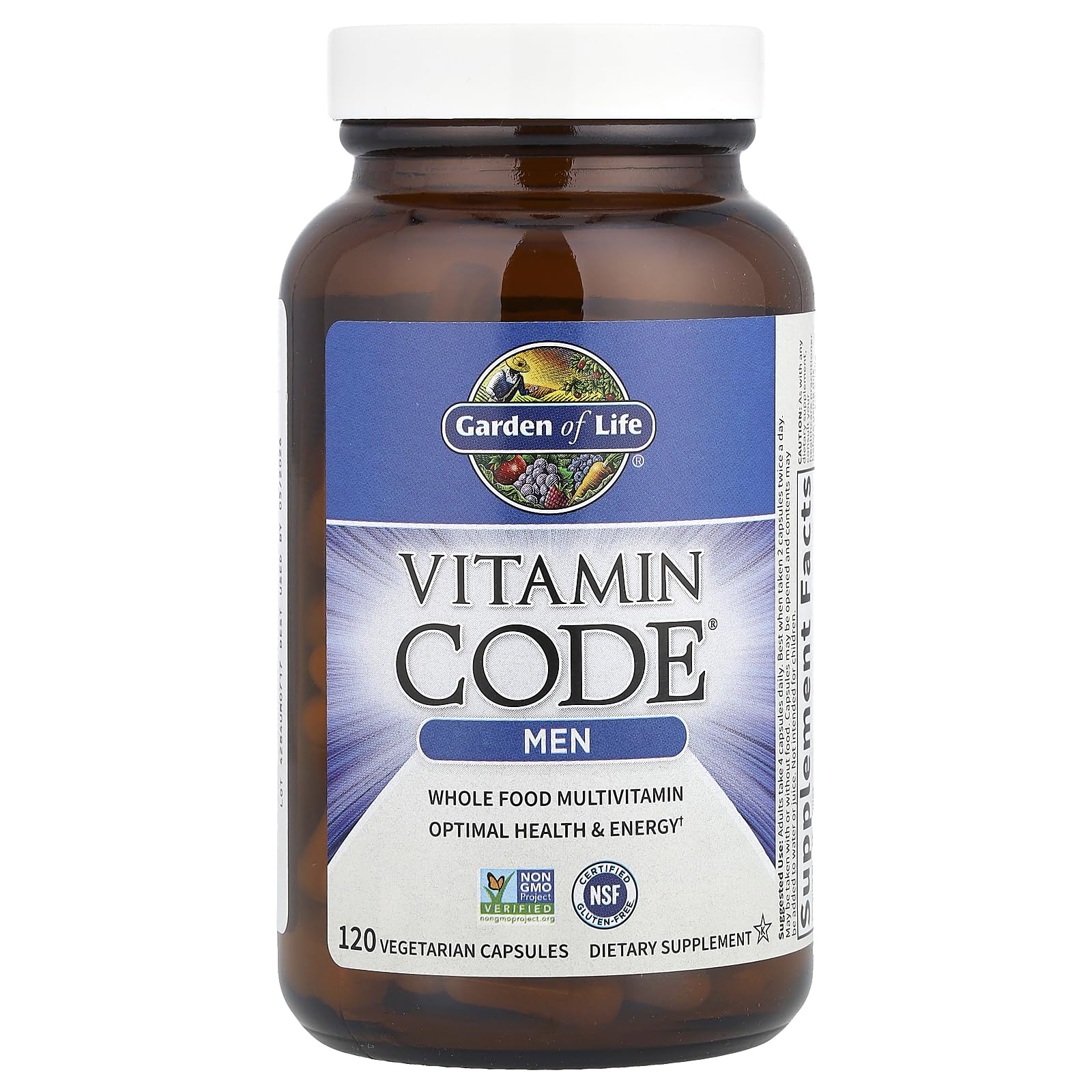 Garden of Life Vitamin Code Men whole-food-fruit-vegetable-blend antioxidant-rich.