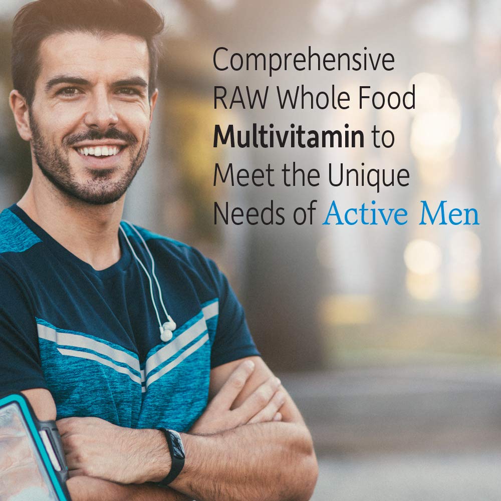 Garden of Life Vitamin Code RAW ONE for Men label details show 18 vitamins and minerals
