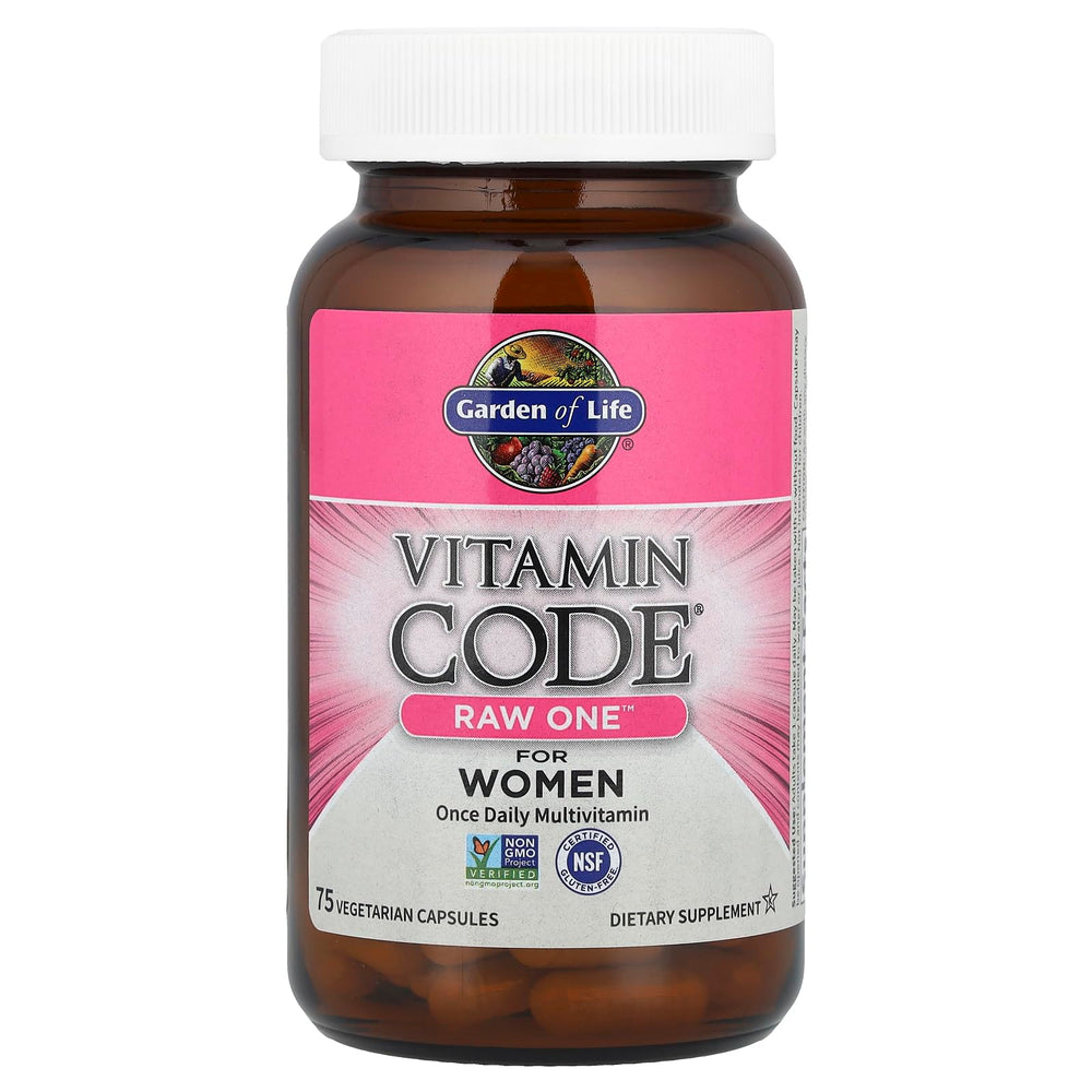 Garden of Life Vitamin Code Raw One for Women probiotics live cultures label.