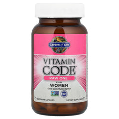 Garden of Life Vitamin Code Raw One for Women probiotics live cultures label.