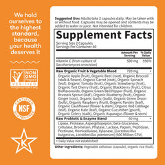 Open Garden of Life Vitamin Code Raw Vitamin C capsules with powder ready to mix