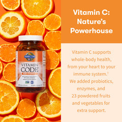 Garden of Life Vitamin Code Raw Vitamin C vegan capsules for daily wellness