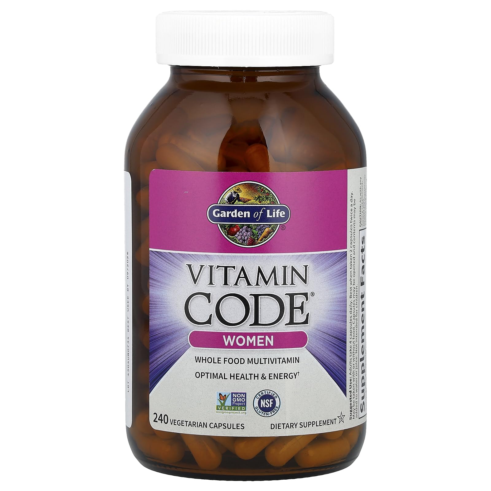 Garden of Life Vitamin Code Women capsules with probiotics and enzymes support digestion