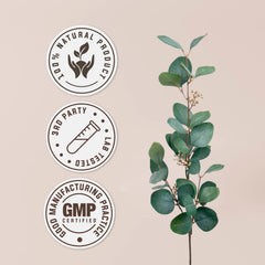 Garden Organics tincture label close-up emphasizes purity and allergen-free formulation