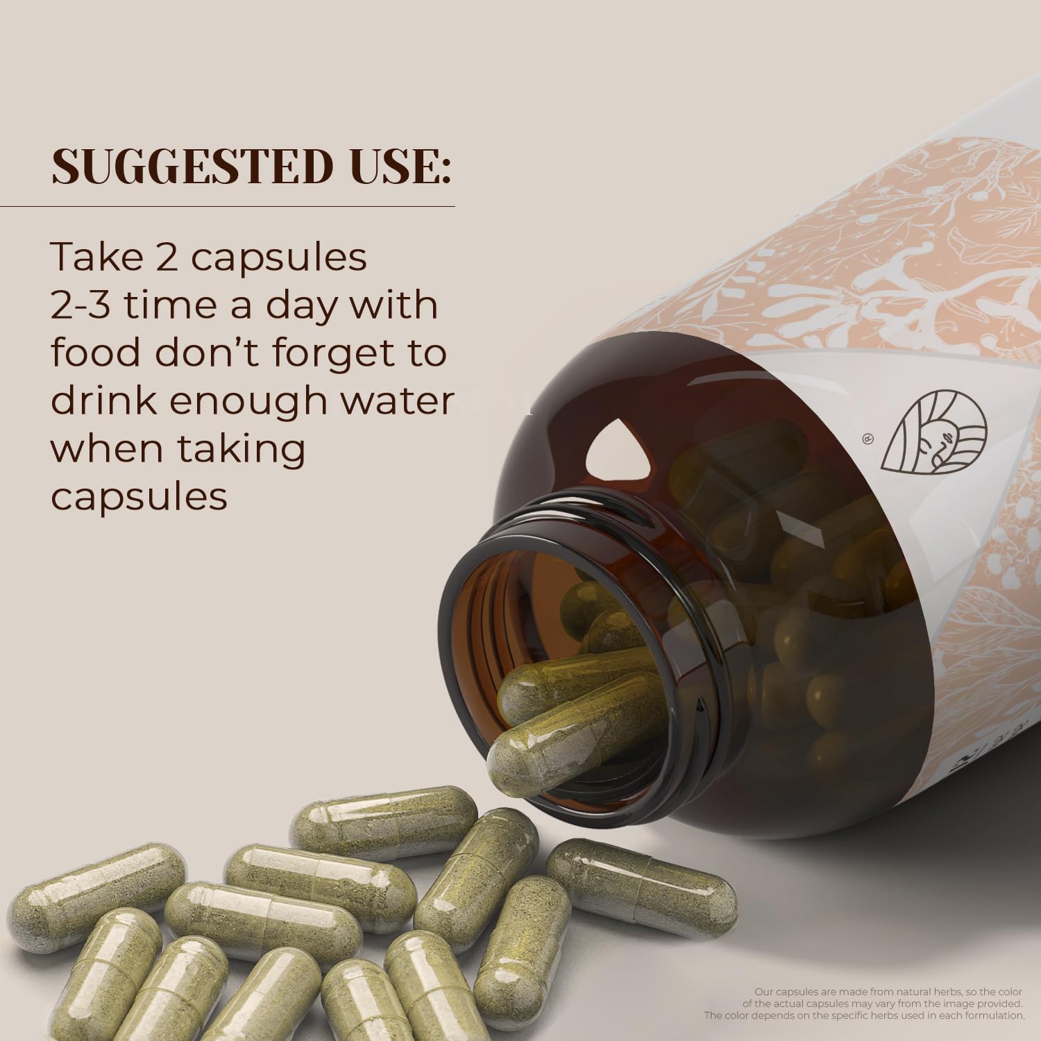 Garden Organics corn silk capsules label close-up – vegetarian capsules for easy daily use.