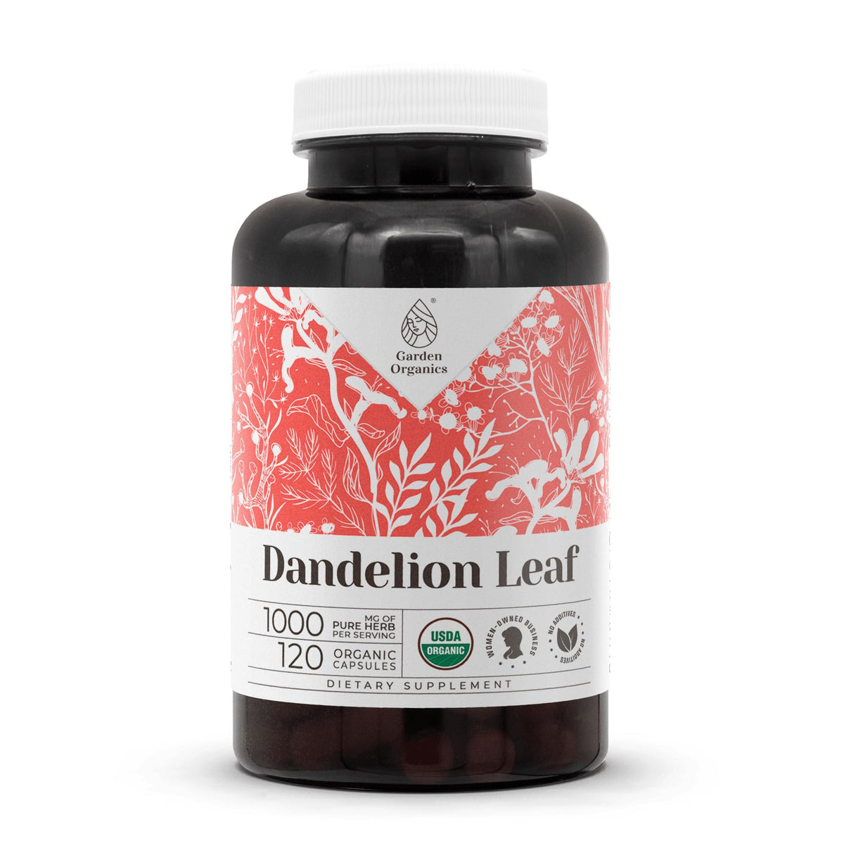 Garden Organics Dandelion Leaf capsules bottle for daily use