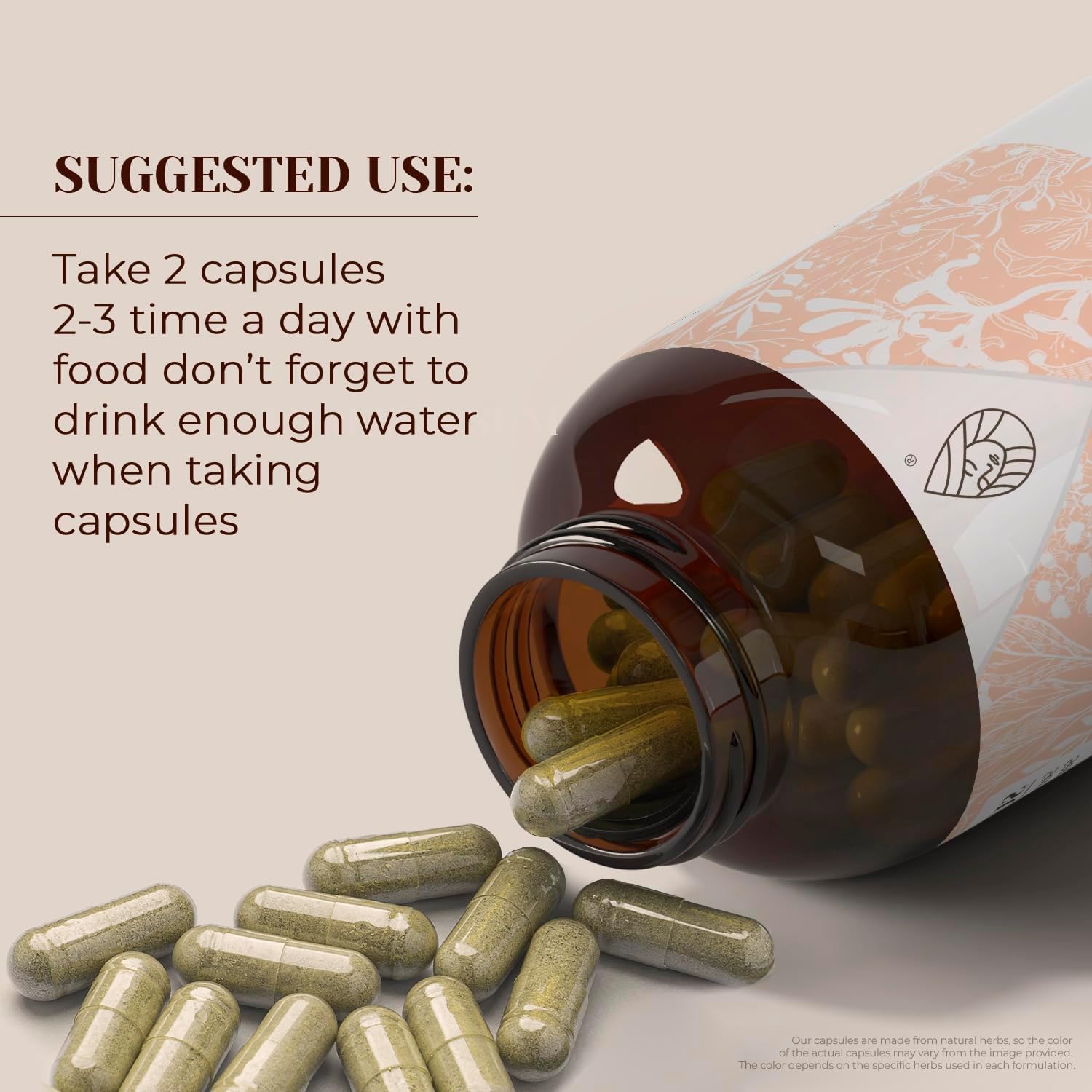 Garden Organics Wormwood capsules close-up showcases vegetable capsules and purity.