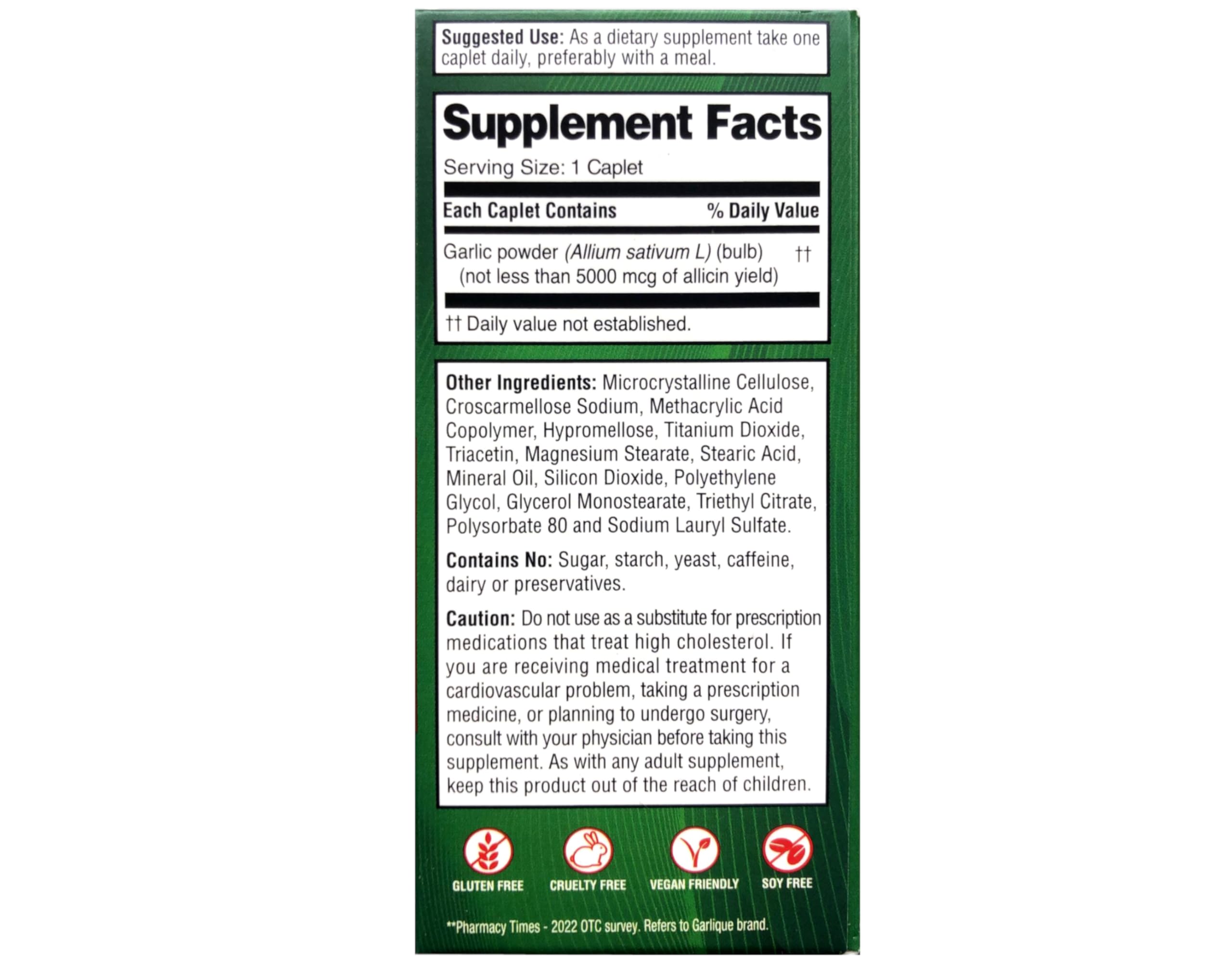 Garlique made-in-usa bottle signaling trusted manufacturing standards.