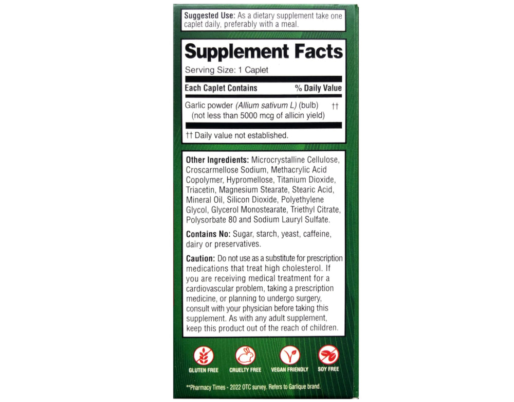 Garlique made-in-usa bottle signaling trusted manufacturing standards.
