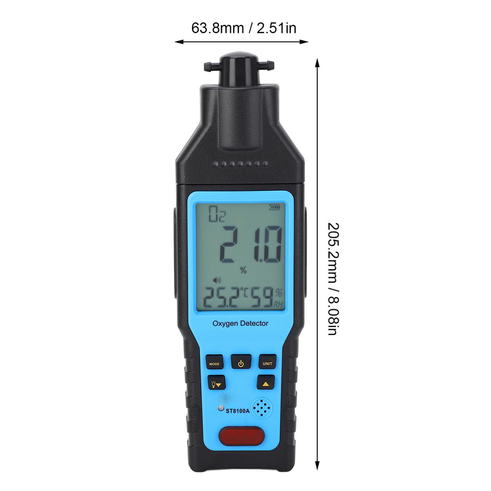 Garosa O2 detector wide 0–100% range supports versatile testing.
