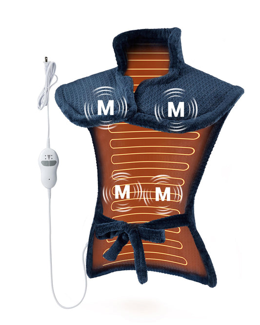 GarveeHome massaging heating pad in XXL size covering neck to back with soothing warmth