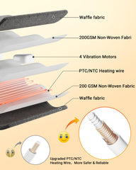 GarveeHome massaging heating pad with wearable secure-fit design stays in place.
